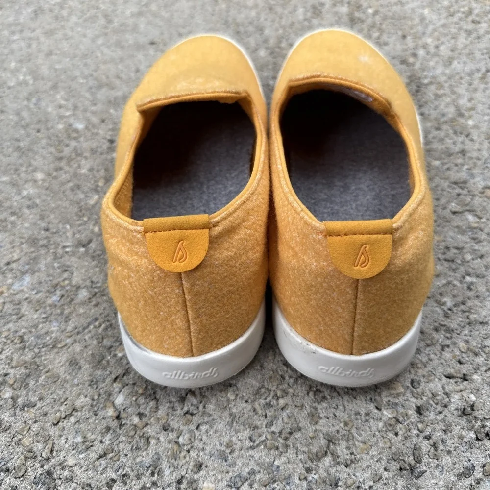 Allbirds Wool Loungers Womens Size 9 Yellow Casual Walking Slip On Shoes Loafers
